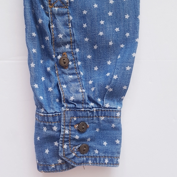 LIFE IN PROGRESS Blue Denim Button Down Shirt - Picture 8 of 12